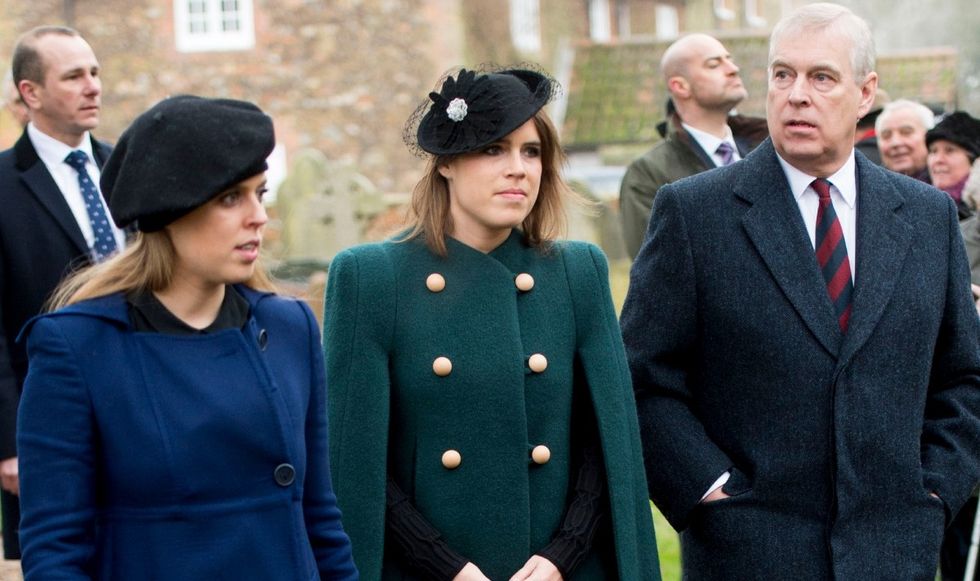 Princess Beatrice, Princess Eugenie, Prince Andrew