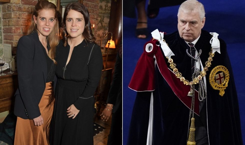 Princess Beatrice, Princess Eugenie, Prince Andrew