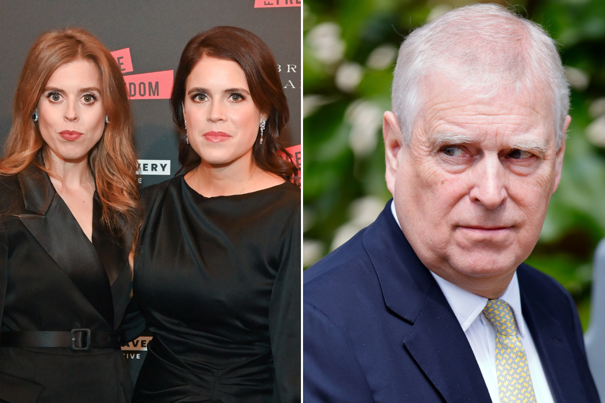 Princess Beatrice, Princess Eugenie, Prince Andrew