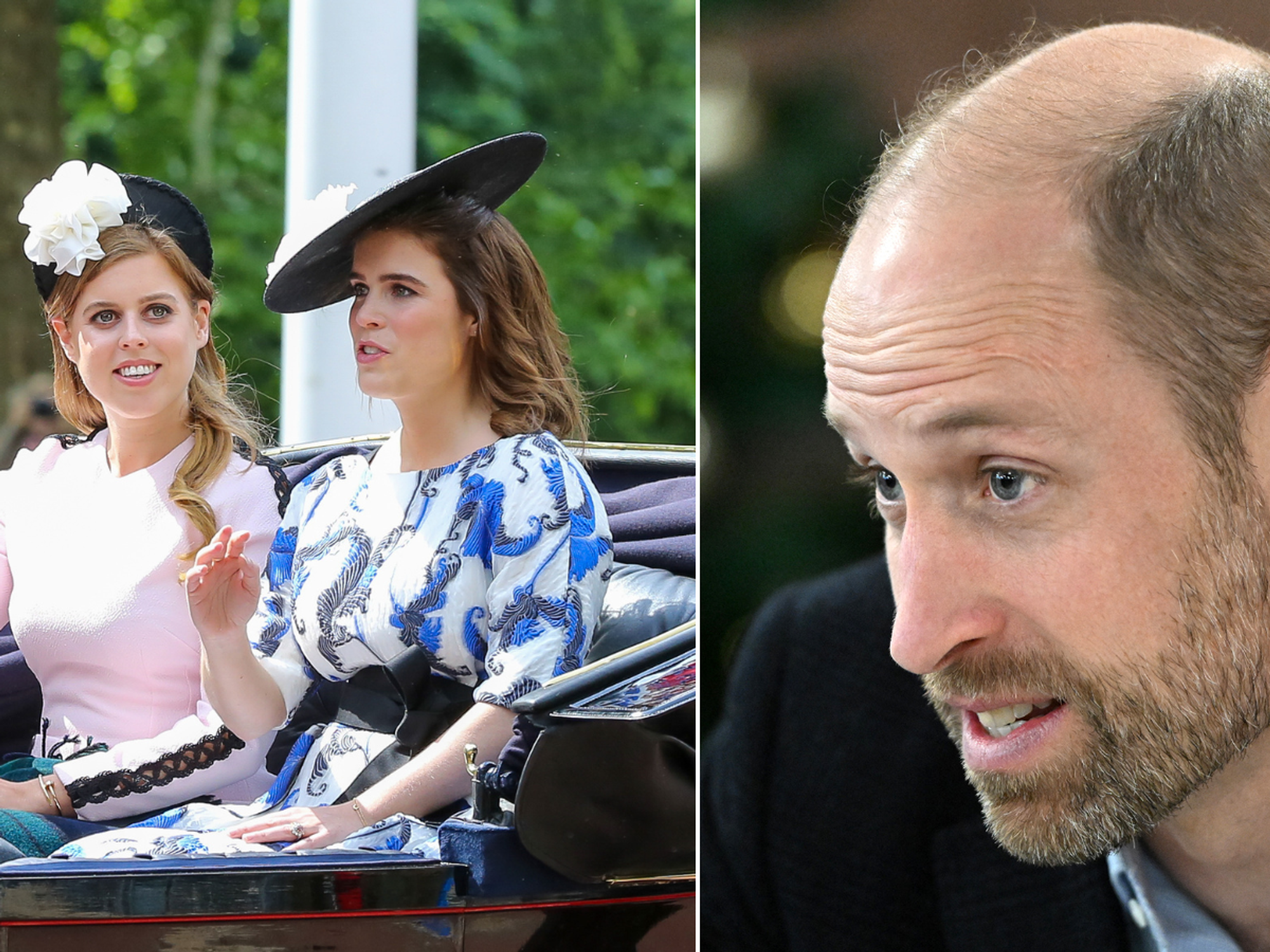 Princess Beatrice, Princess Eugenie, Prince William