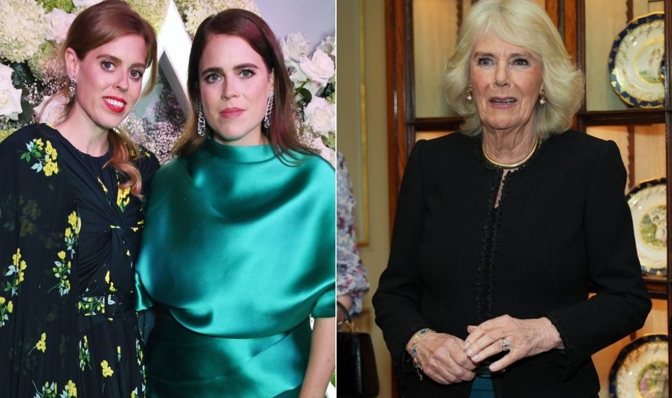 Princess Beatrice, Princess Eugenie, Queen Camilla