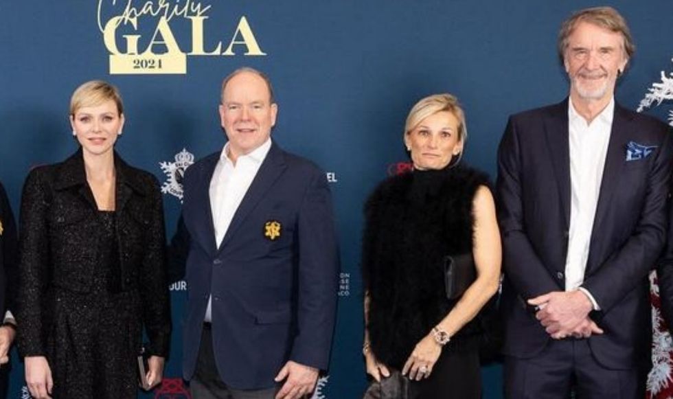 Princess Charlene and Prince Albert and Jim Ratcliffe