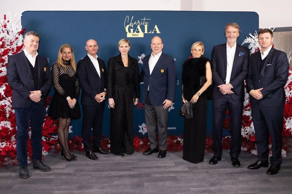 Princess Charlene and Prince Albert and Jim Ratcliffe