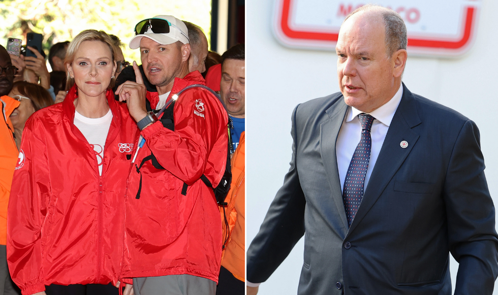 Princess Charlene, Gareth Wittstock, and Prince Albert