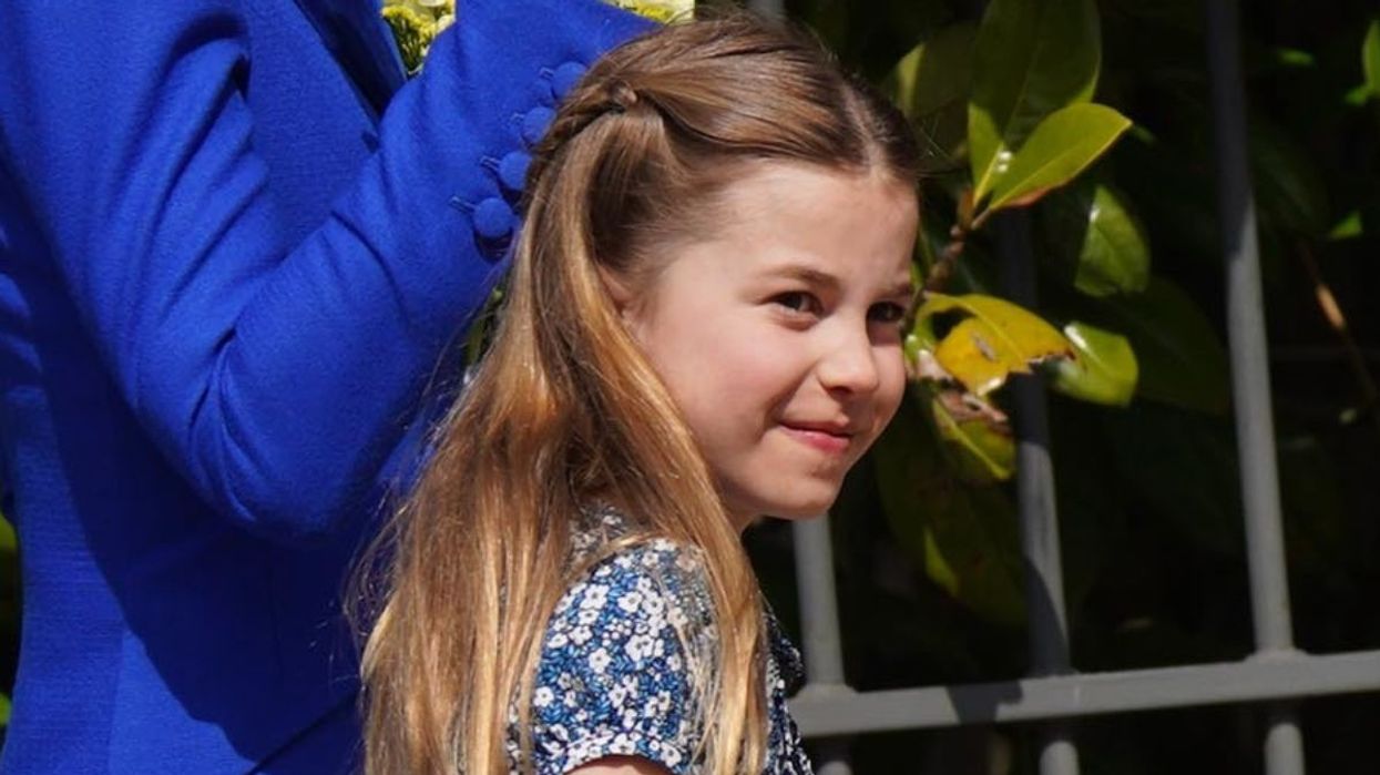 Princess Charlotte outside church