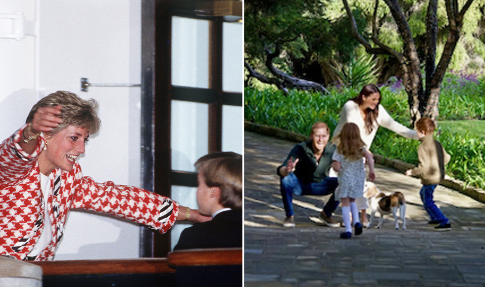 Princess Diana, Prince Harry and Meghan Markle