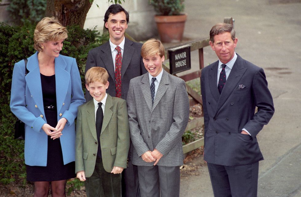 Princess Diana, Prince Harry, Prince William, King Charles