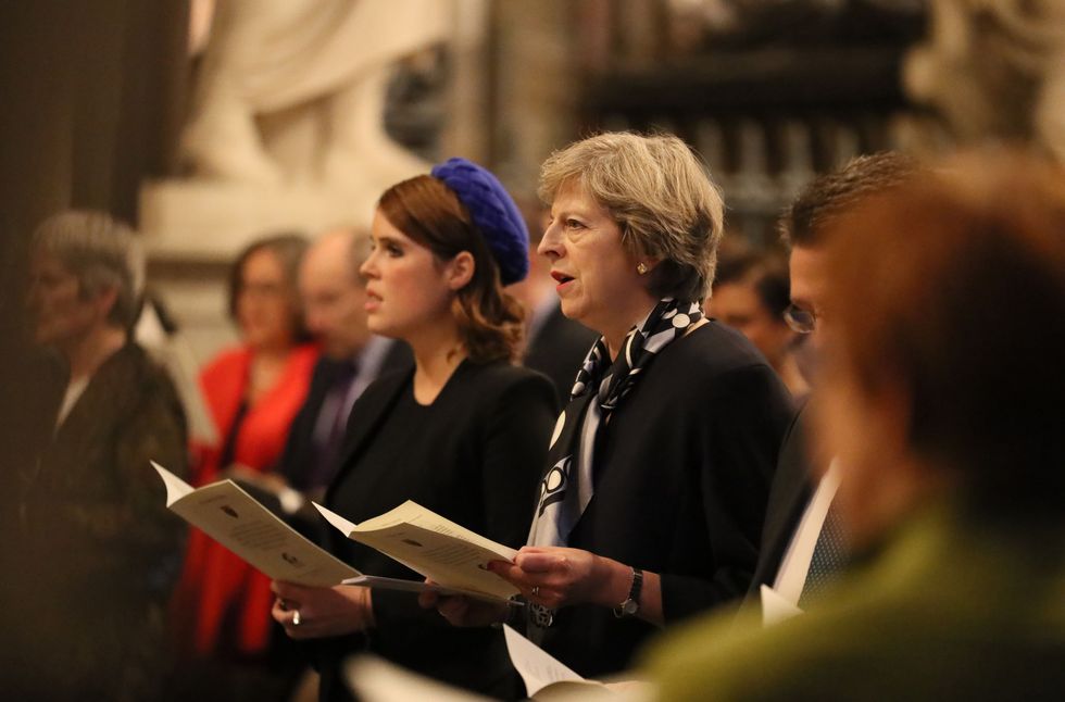 Princess Eugenie and Theresa May