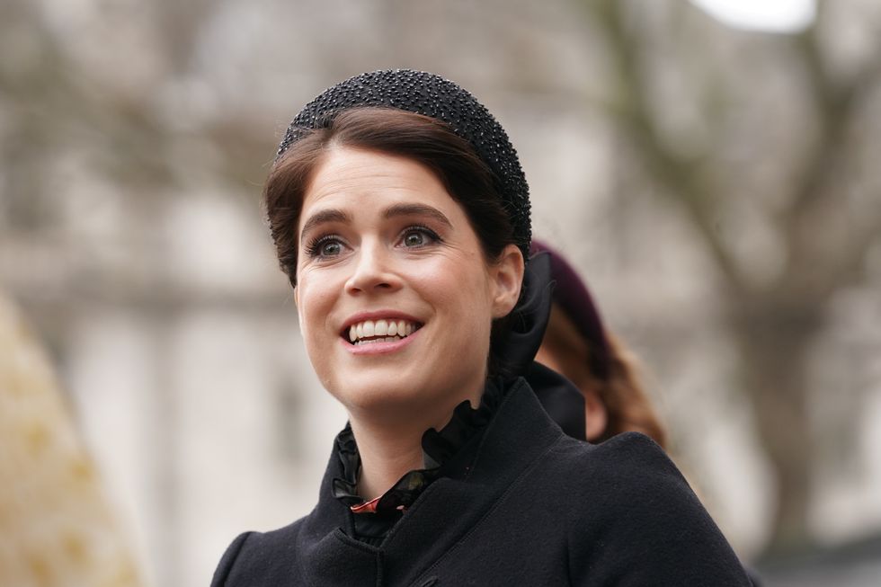 Princess Eugenie leaving after for a Service of Thanksgiving for the life of the Duke of Edinburgh, at Westminster Abbey in London. Picture date: Tuesday March 29, 2022.