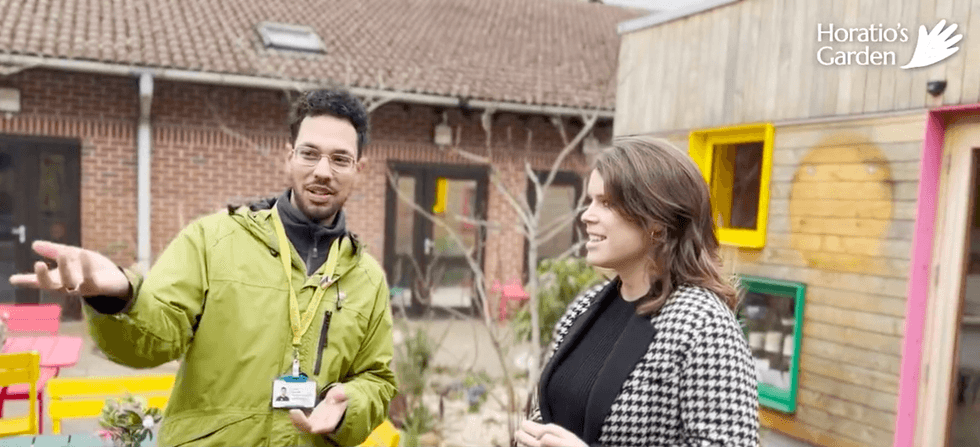Princess Eugenie on a visit at one of her beloved patronages