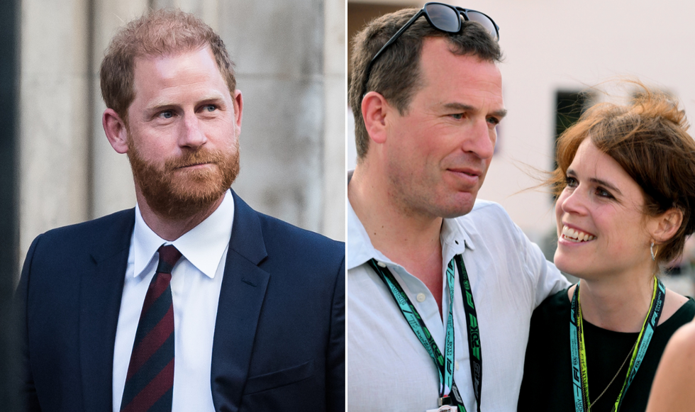 Princess Eugenie, Peter Phillips and Prince Harry