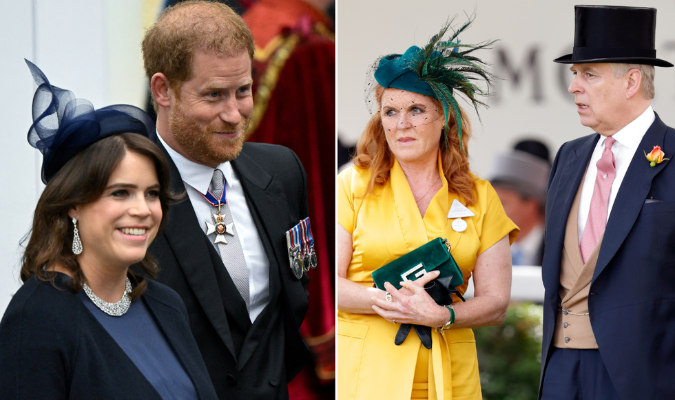 Princess Eugenie, Prince Harry, Sarah Ferguson and Andrew