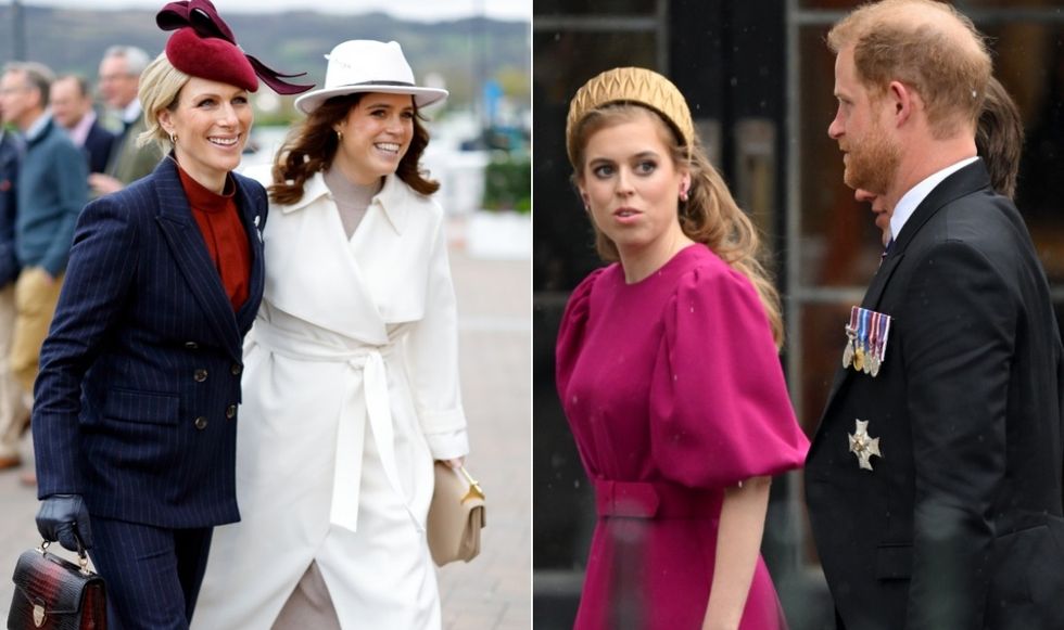 Princess Eugenie, Princess Beatrice and Zara Tindall