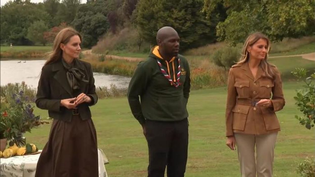 Melania Trump asked if she is 'the next princess' at Windsor with Princess Kate