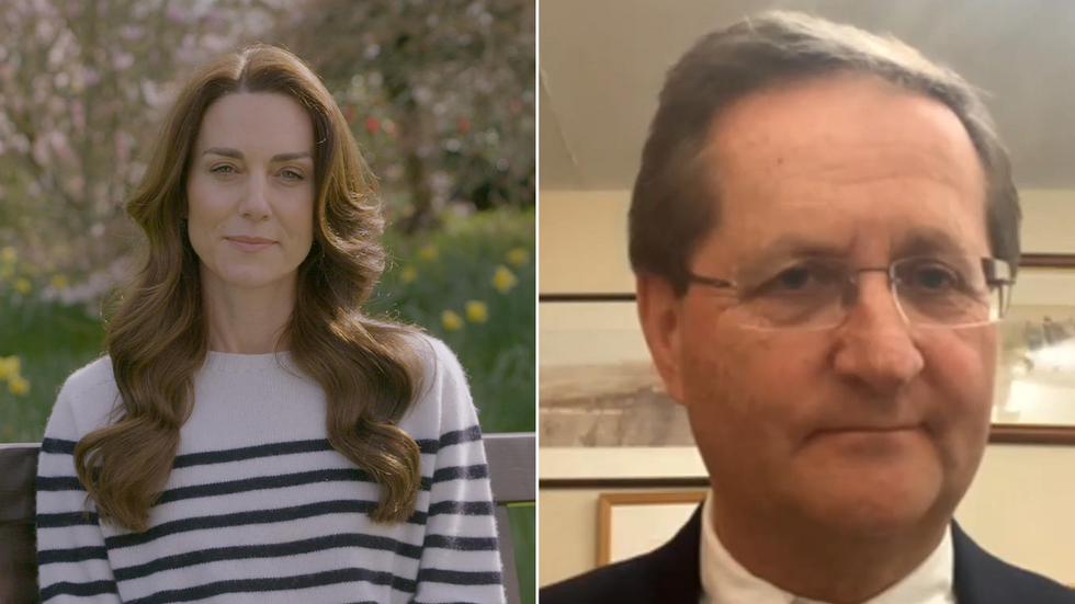 Princess Kate and Phil Dampier