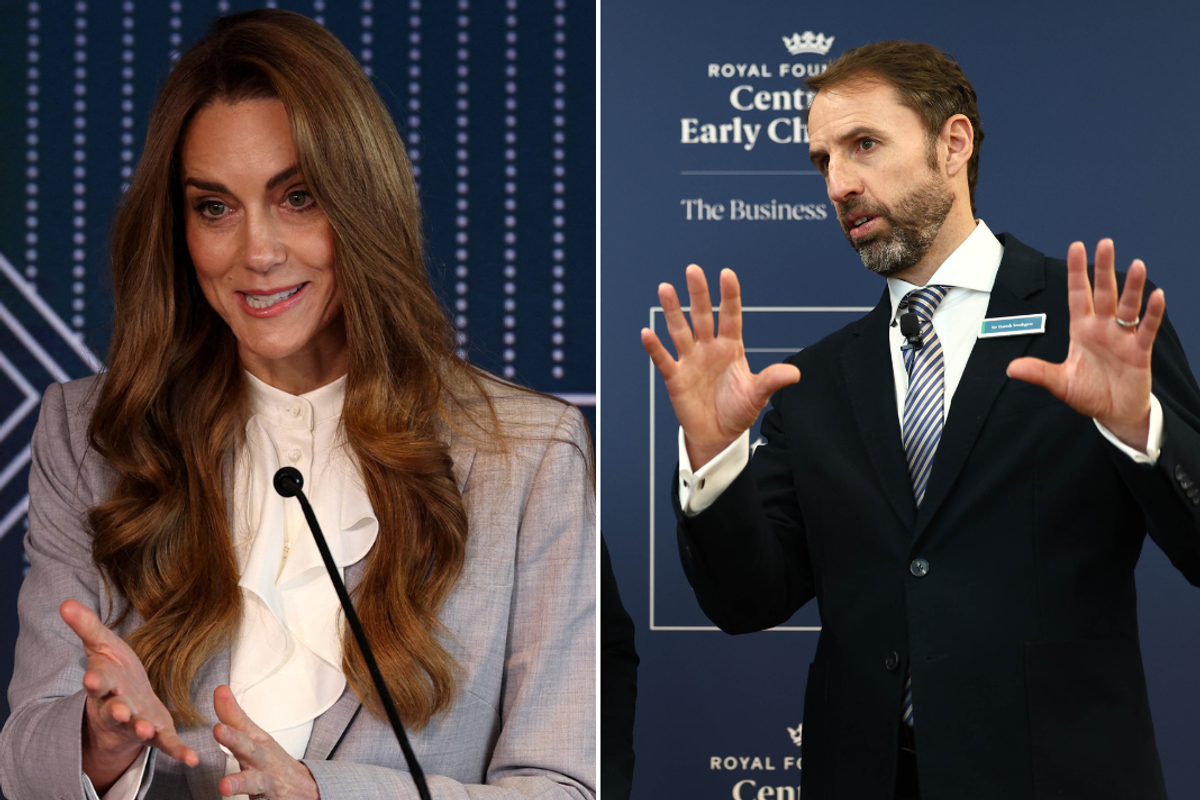 Princess Kate pictured in City of London at landmark summit alongside Sir Gareth Southgate