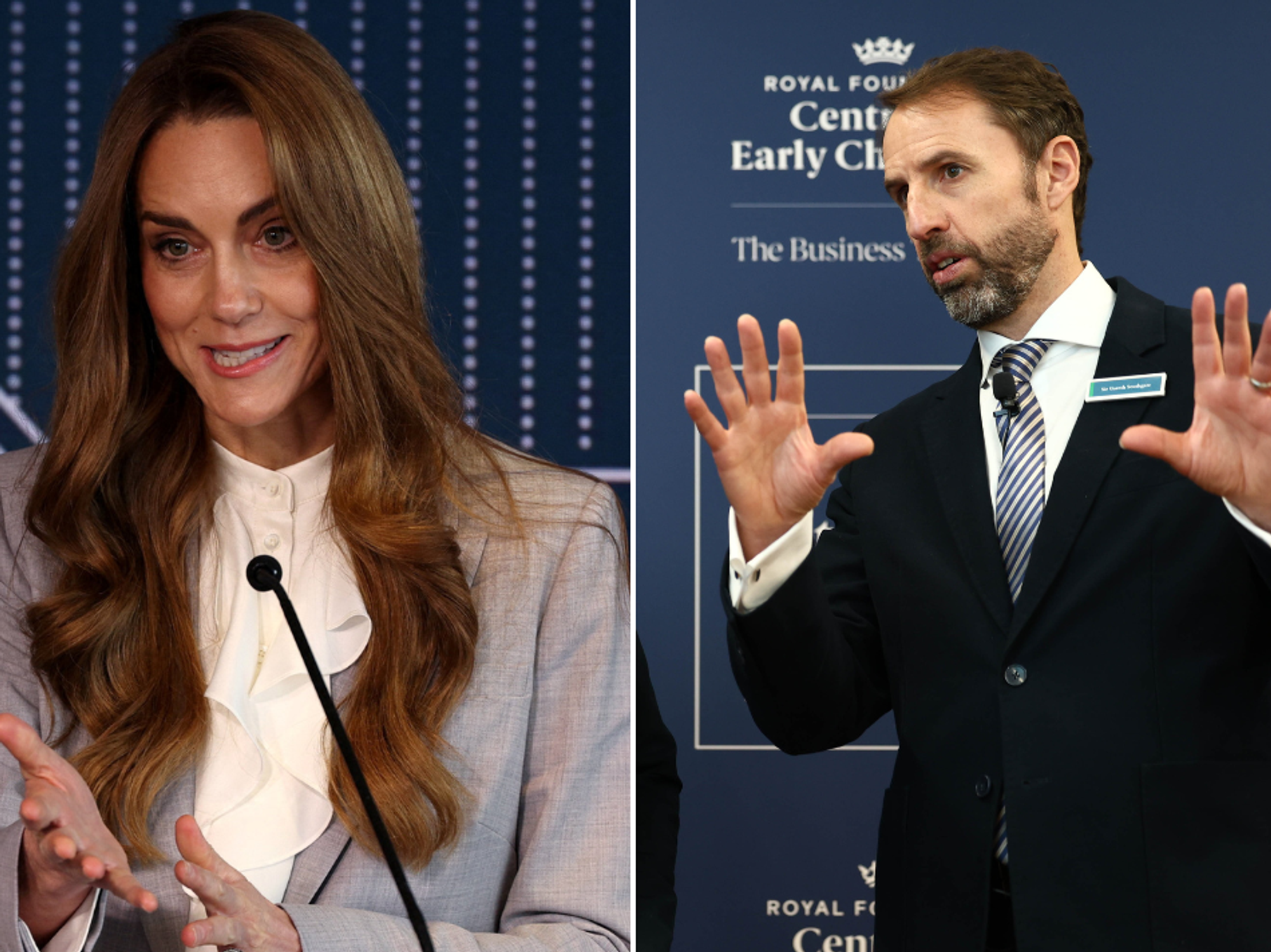 Princess Kate pictured in City of London at landmark summit alongside Sir Gareth Southgate