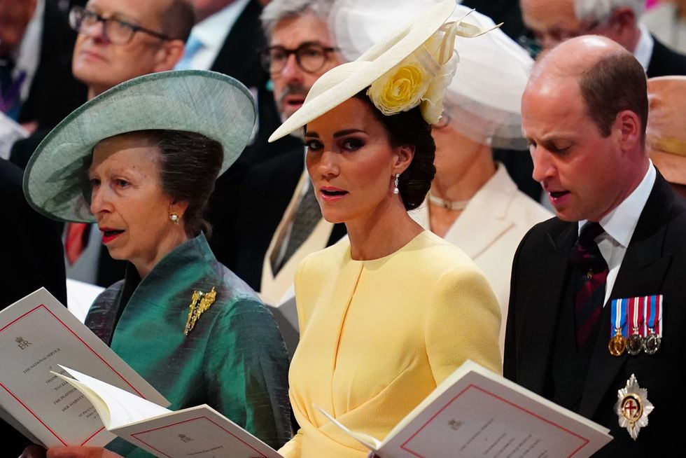 Princess Kate, Princess Anne and Prince William