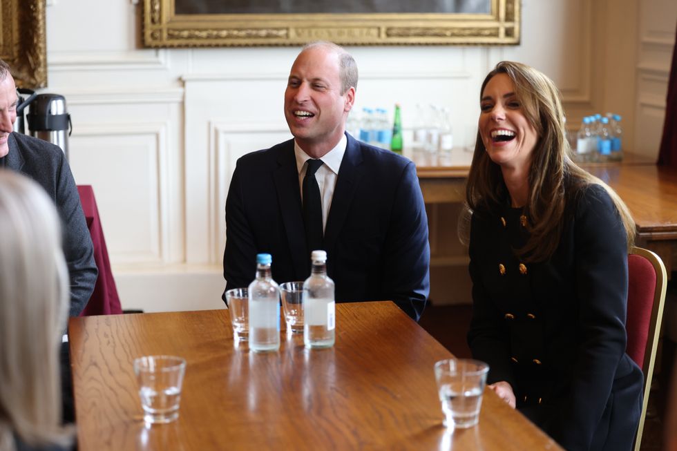 Princess Kate was shown an image of her with Prince William.