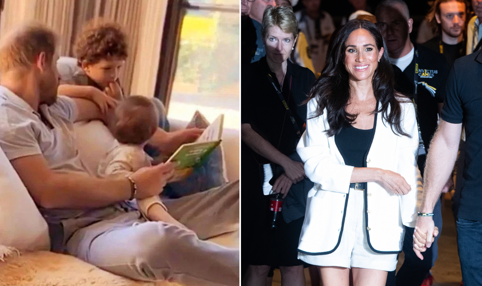 Princess Lilibet and Prince Archie and Meghan Markle