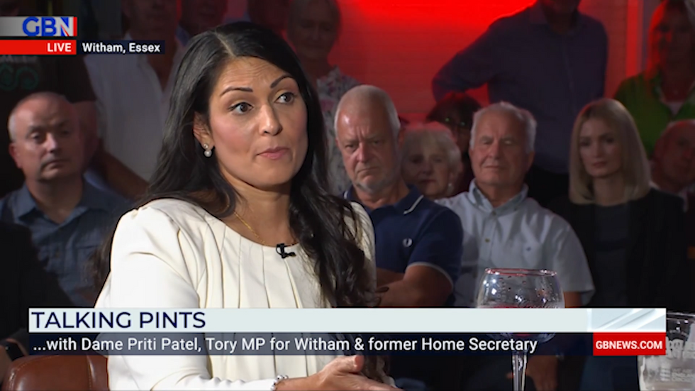 Priti Patel joins Nigel Farage for Farage at Large