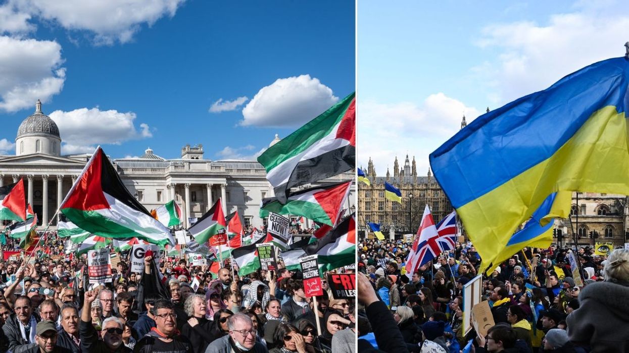 Pro-Palestine and Pro-Ukraine Rally