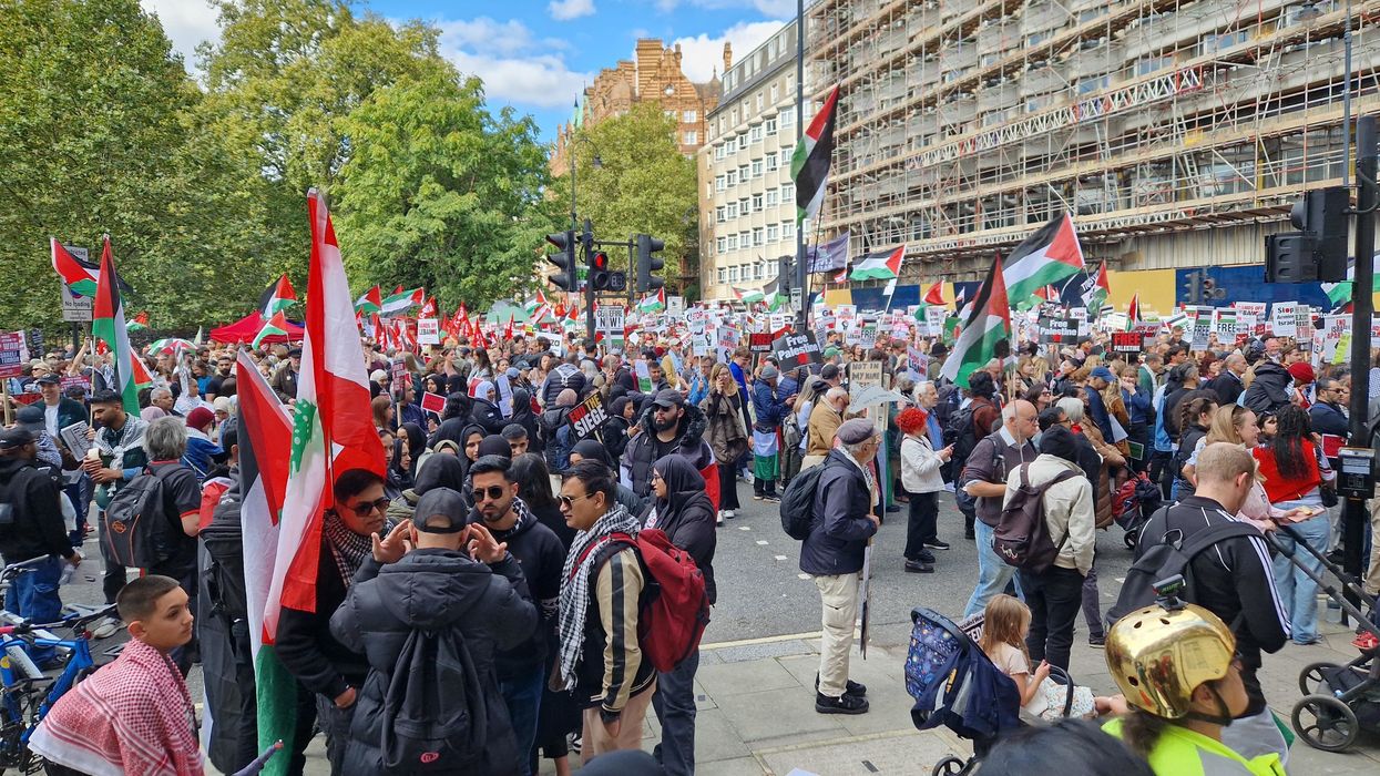 Pro-Palestine march in central London on October 5