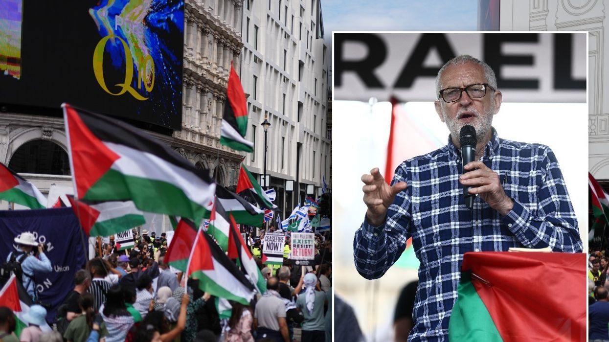 Pro-Palestine march in London and Jeremy Corbyn