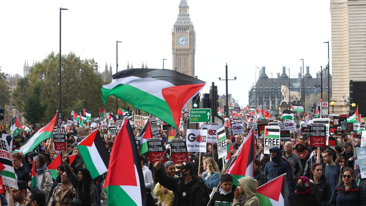 Pro-Palestine protesters in London