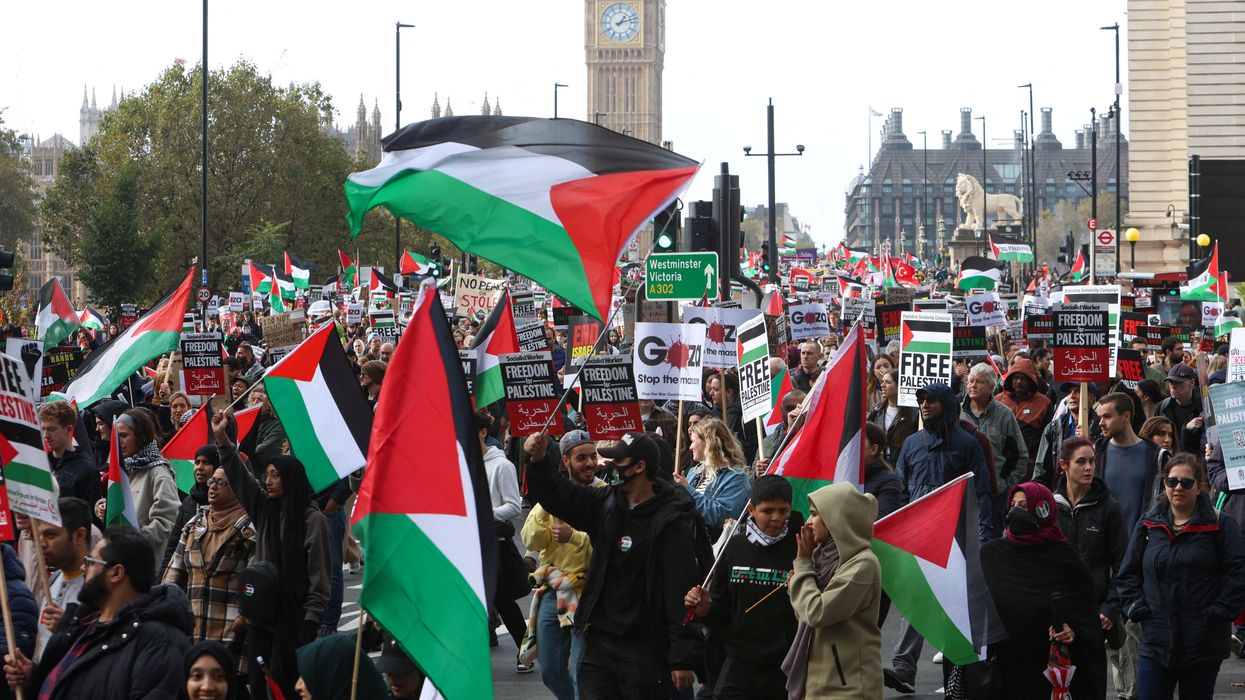 Pro-Palestine protesters in London