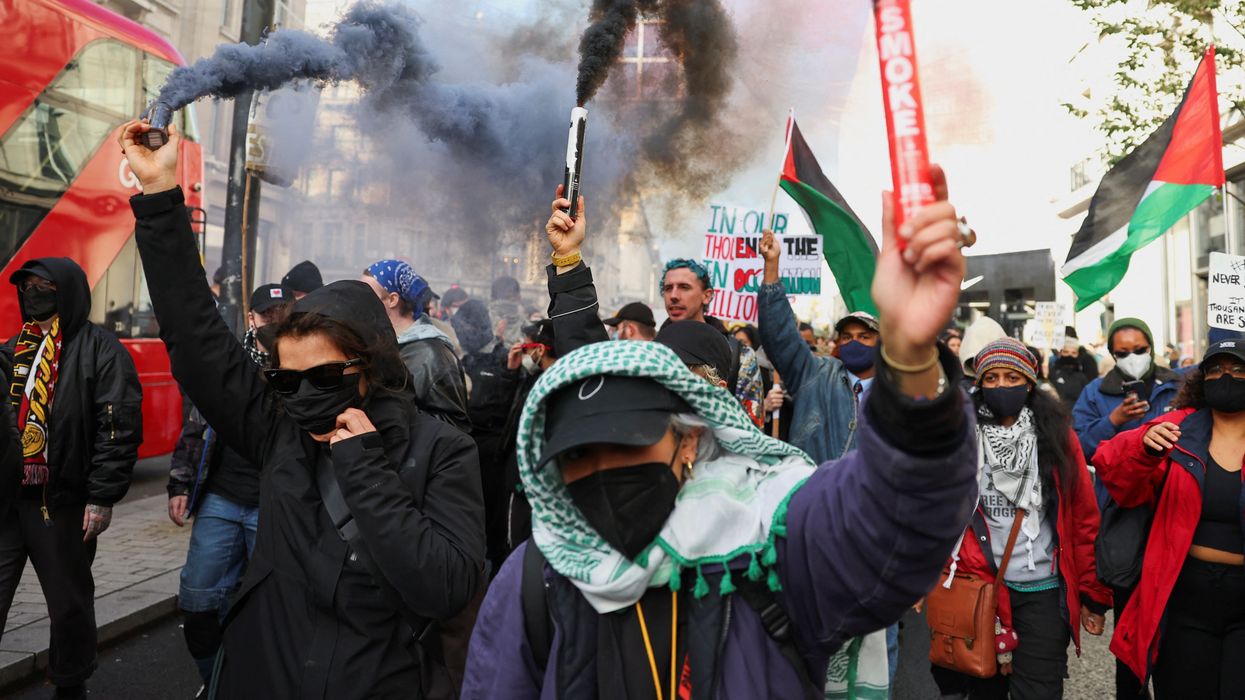 Pro-Palestine protesters in London