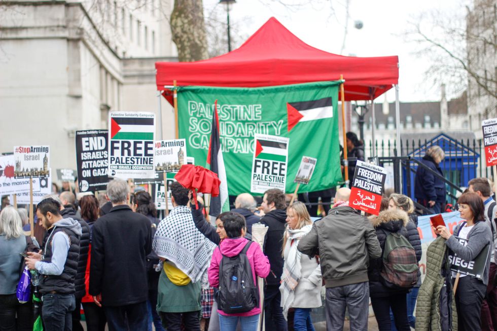 Pro-Palestine protesters in London