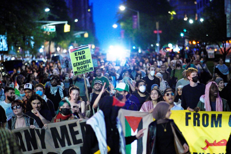 Pro-Palestine protesters in New York City