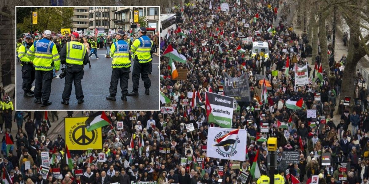 NextImg:Police REFUSE to arrest pro-Palestine marchers celebrating Houthi attacks in Red Sea