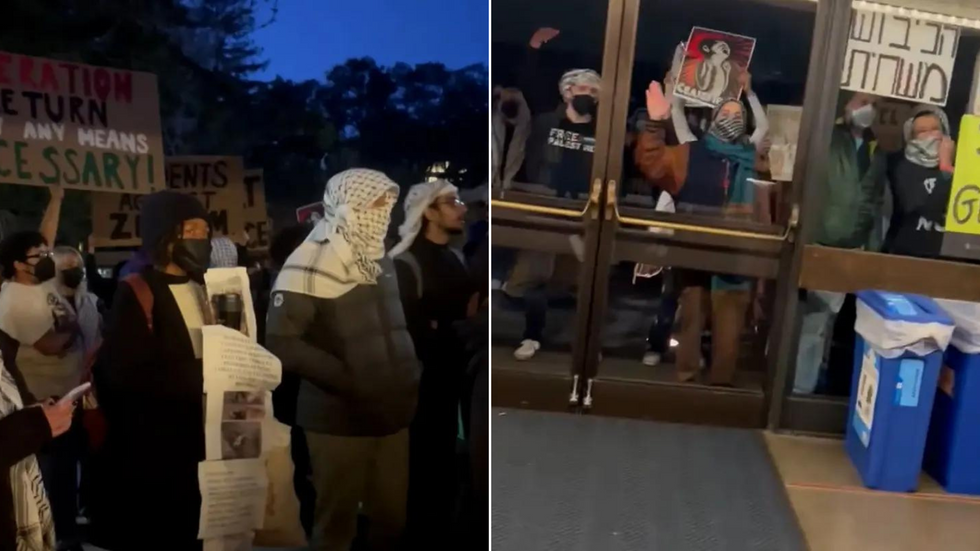 Pro-Palestine protestors at UC Berkeley