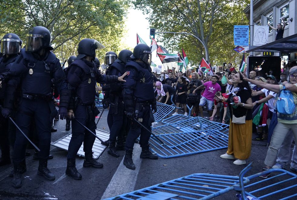 Pro-Palestine protestors caused mass disruption to the Vuelta a Espana