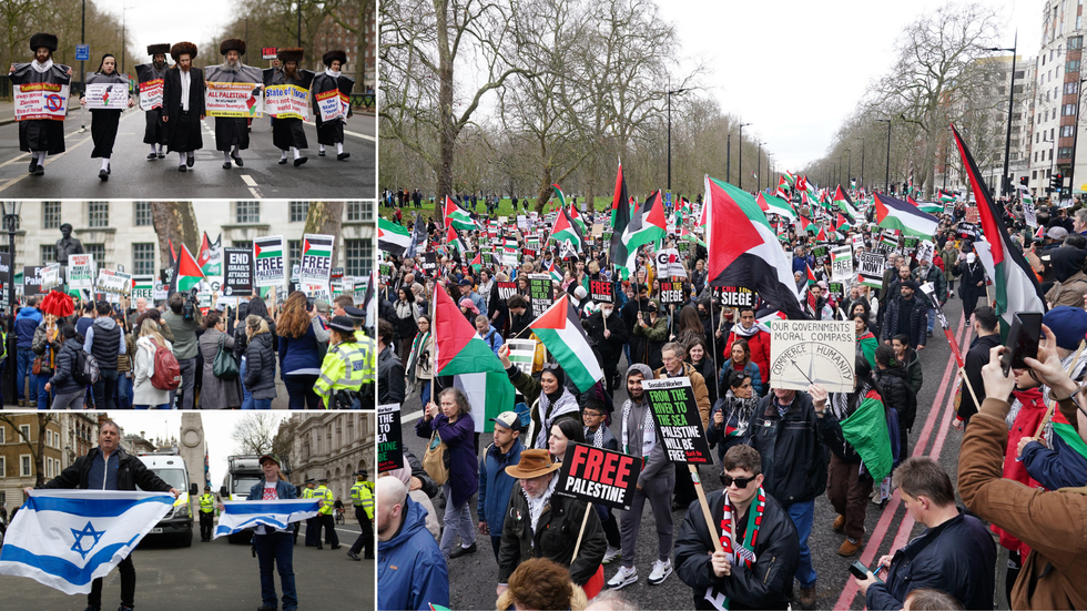 Pro-Palestine protestors in London
