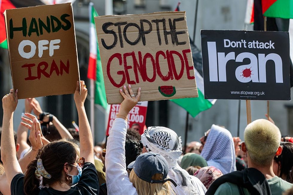 Pro-Palestinian and Iranian protests have been seen across the UK