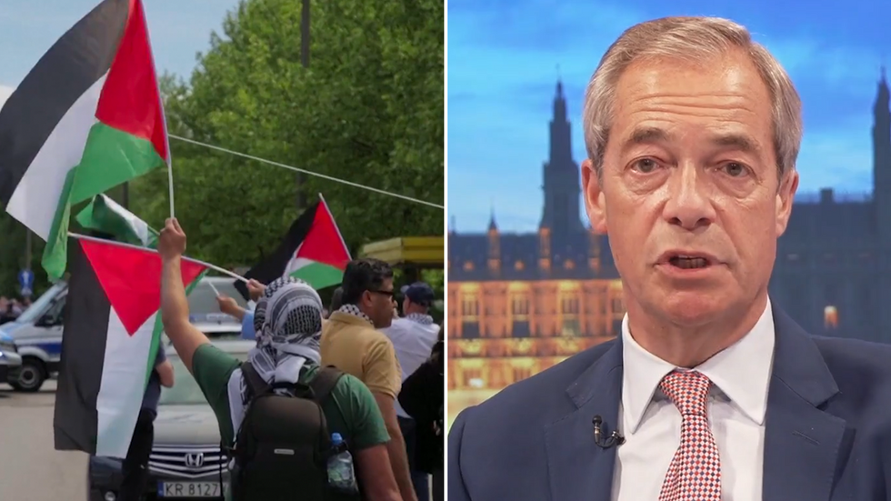 Pro-Palestinian demonstrations at Auschwitz and Nigel Farage