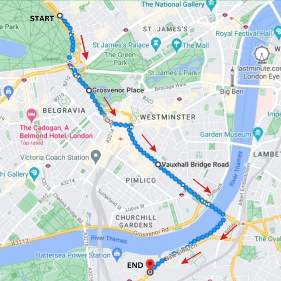 Pro-Palestinian march MAPPED