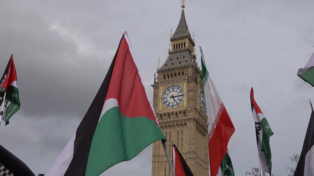 Pro-Palestinian protest outside parliament