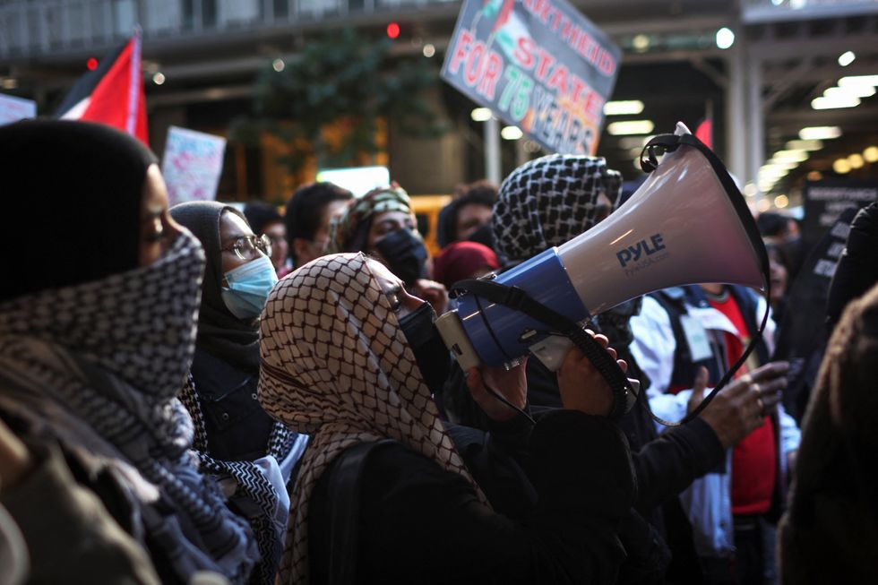 Pro-Palestinian protesters in New York