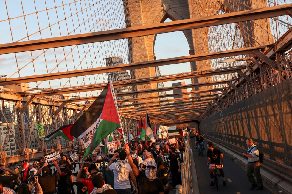 Pro-Palestinian protesters in New York
