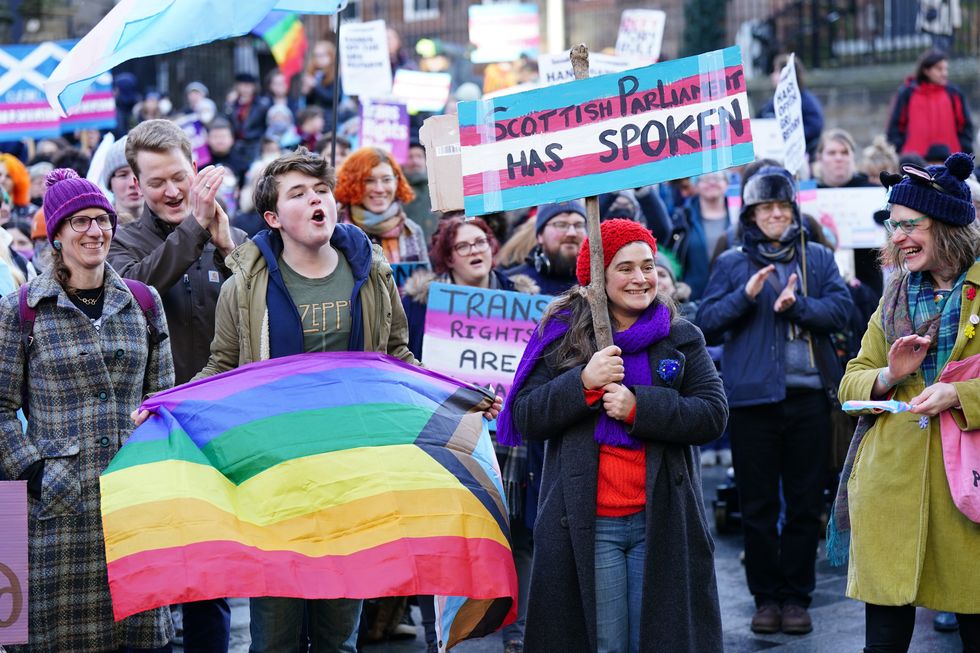 Pro-trans protest