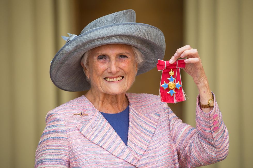 Producer Beryl Vertue with her Commander of the Order of the British Empire (CBE) medal, following an investiture ceremony at Buckingham Palace, London.