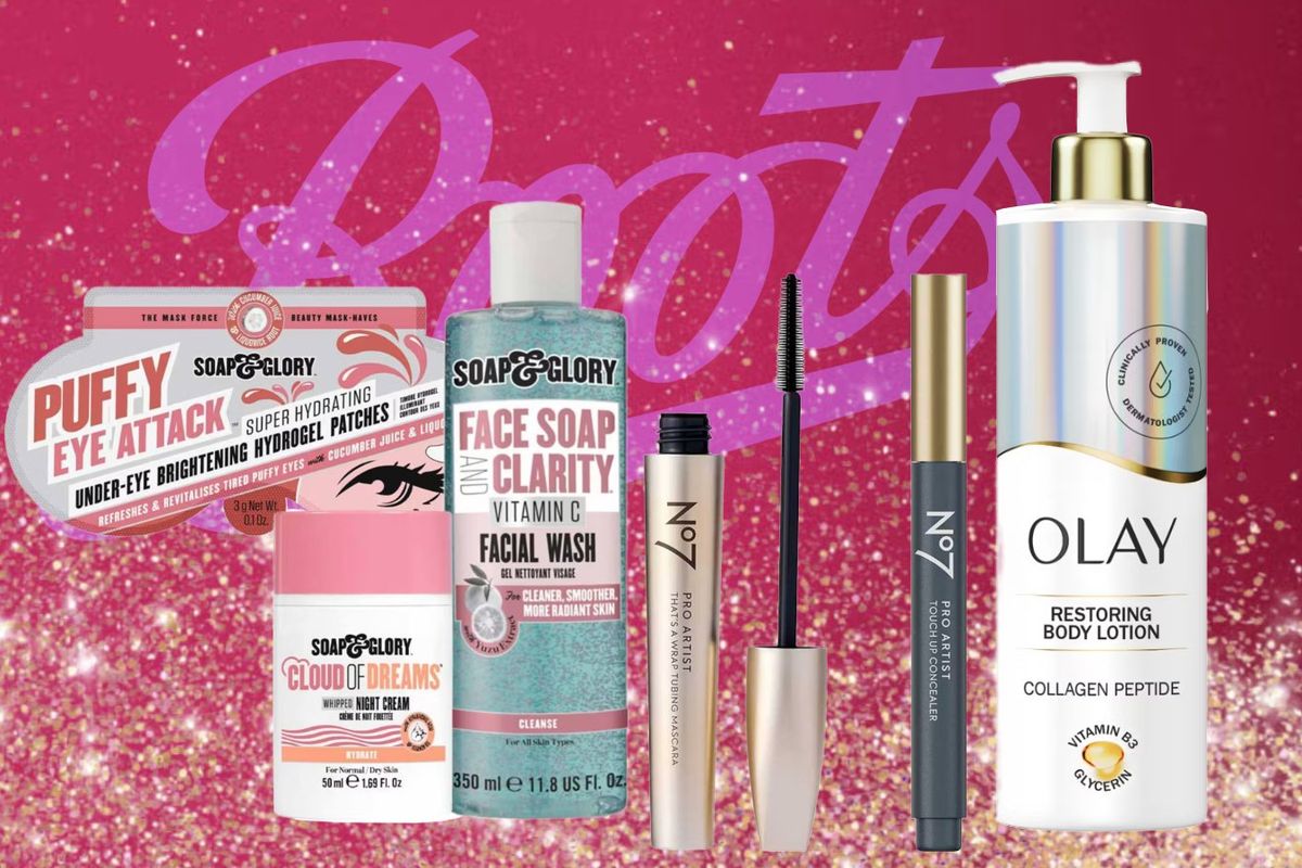 Products marked down on Boots for only £10 in front of Boots logo