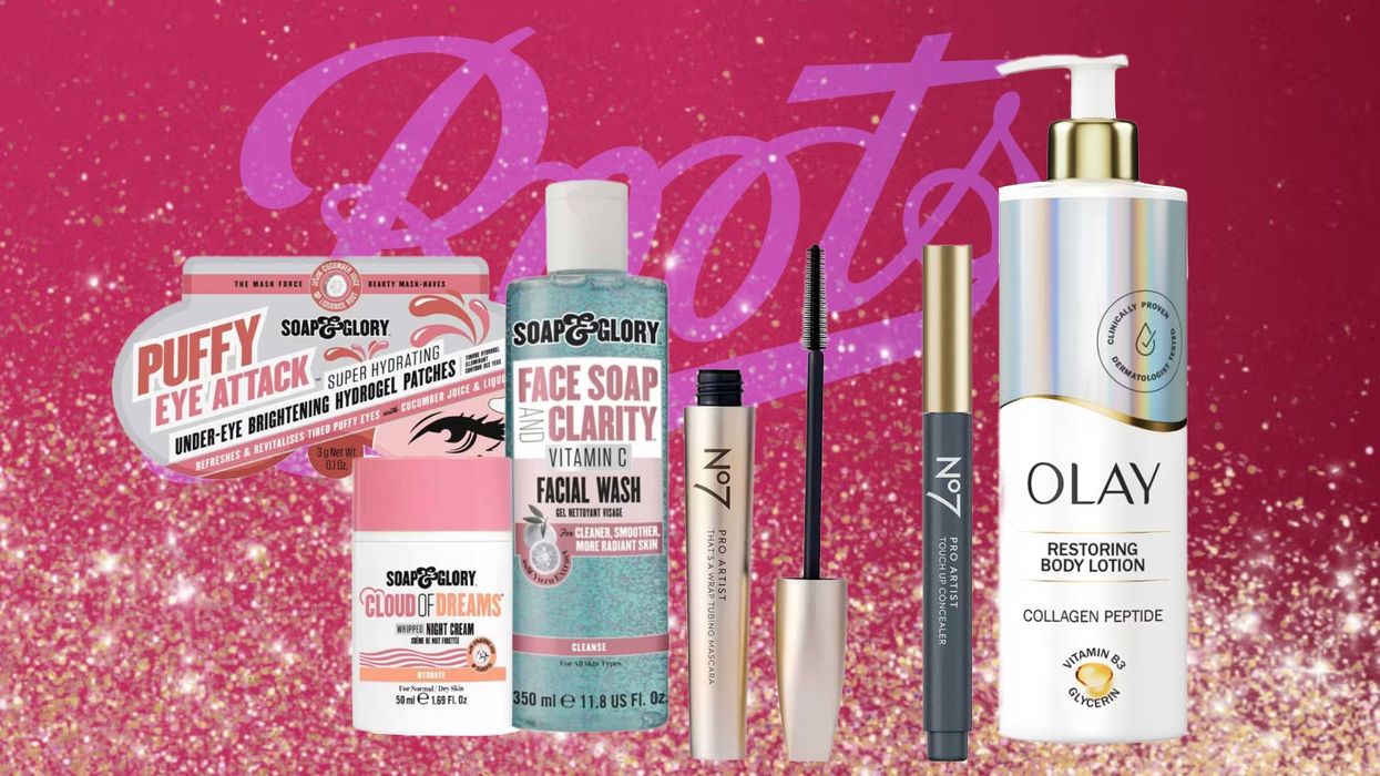 Products marked down on Boots for only £10 in front of Boots logo