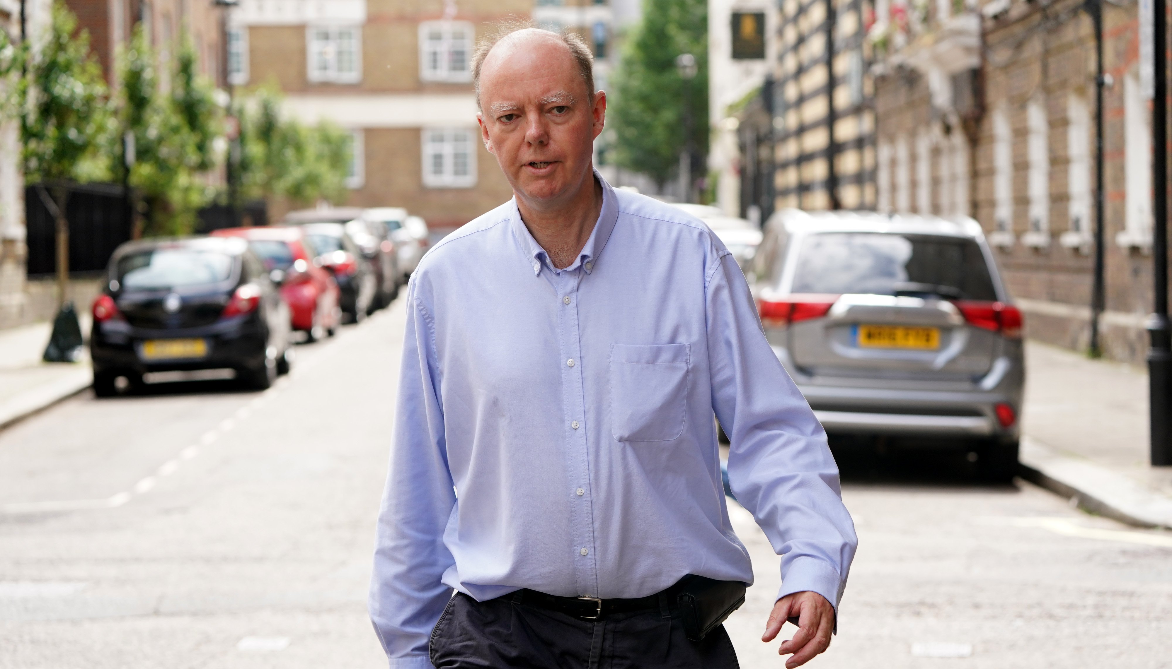 Professor Chris Whitty, outside the Department of Health in June