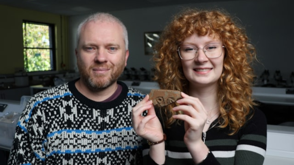Professor Gordon Noble and Jodie Allan