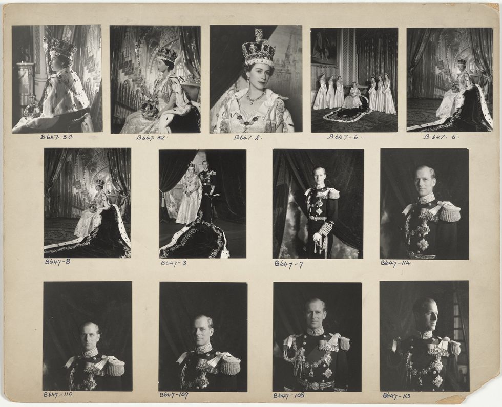 Proofs of Queen Elizabeth II and Prince Philip on Coronation Day, 1953